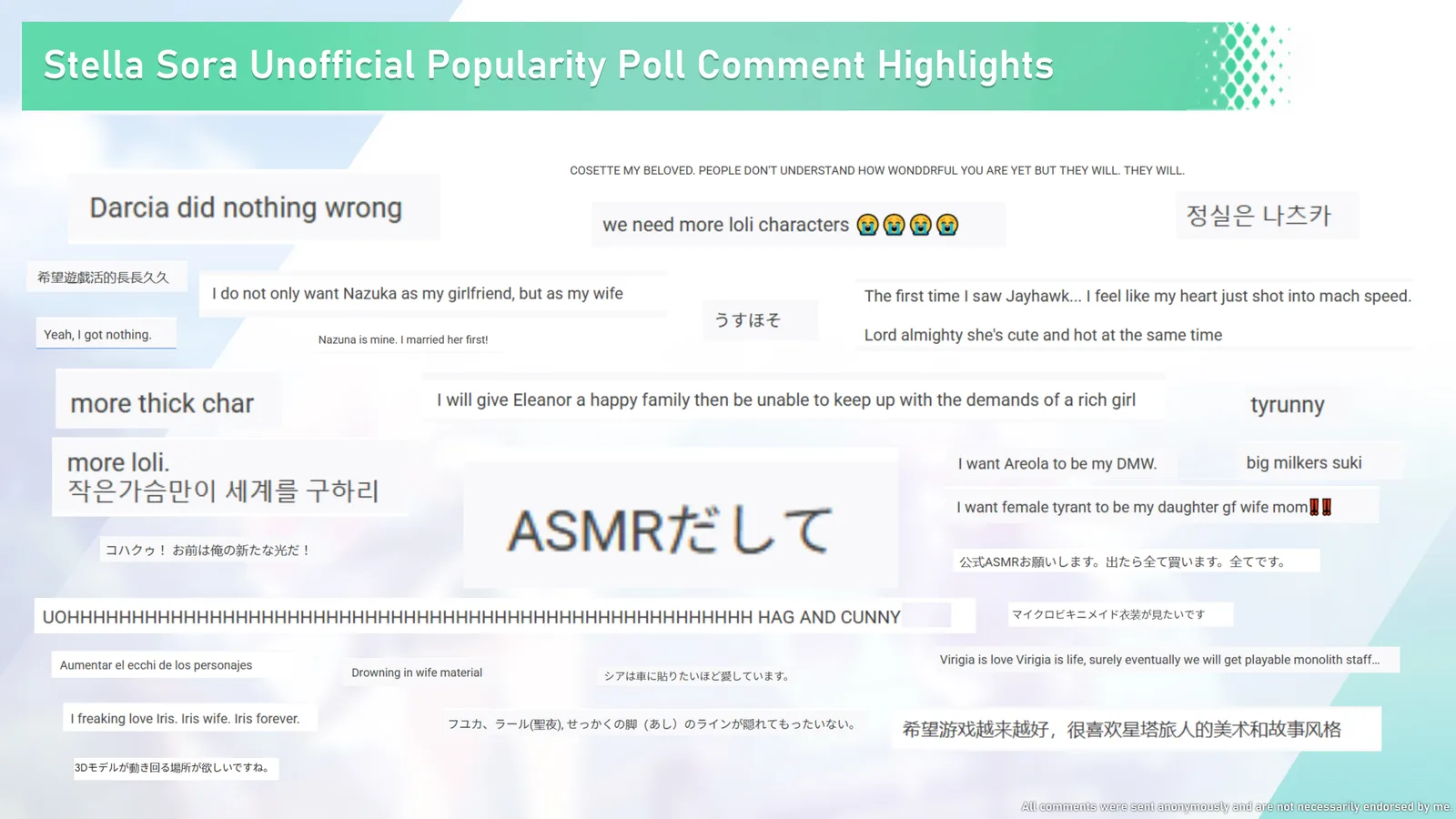 Comment highlights